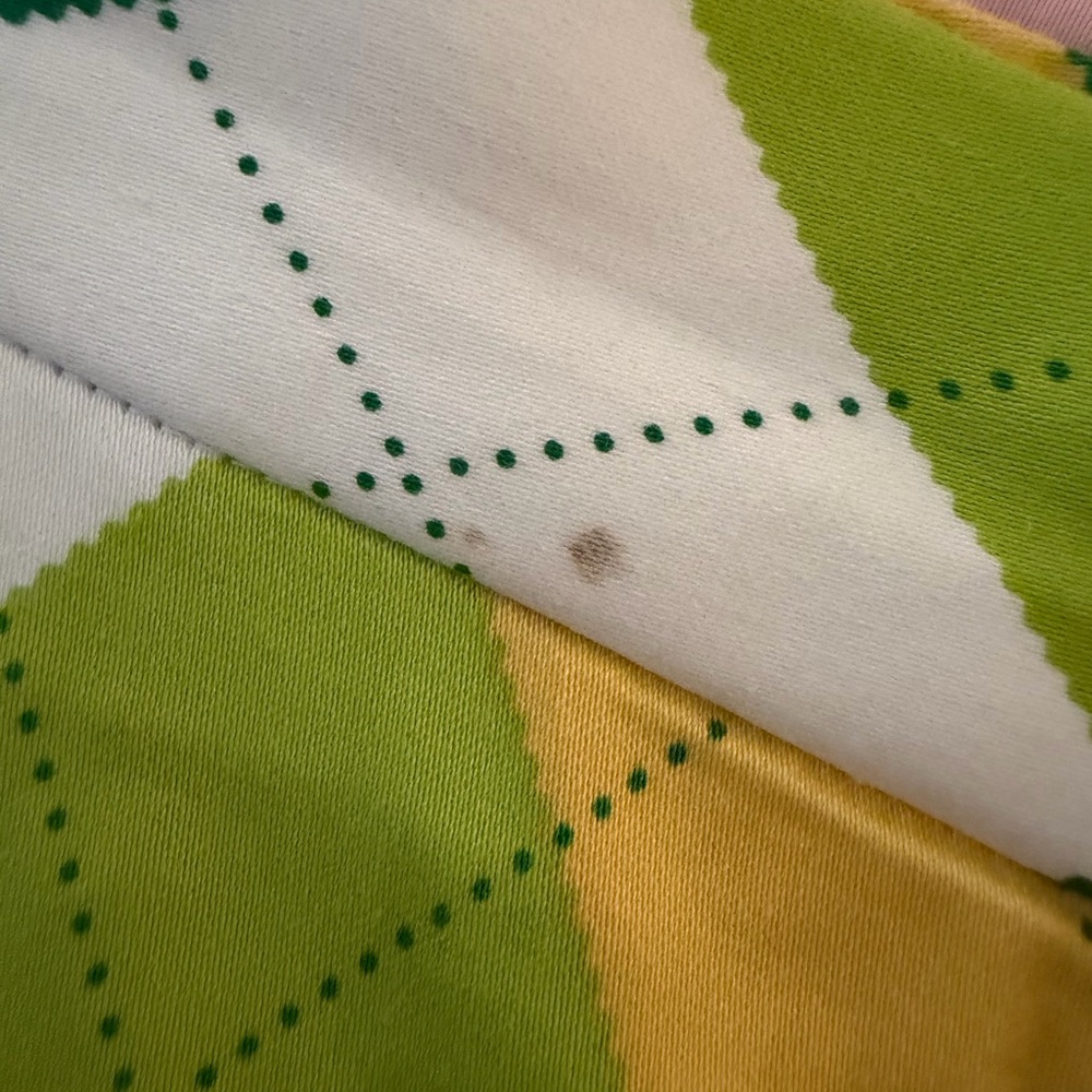 Loudmouth Vibrant Green and Yellow Argyle Men’s shorts - Picture 6 of 9